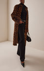 Leopard Print Davelle Shearling Coat