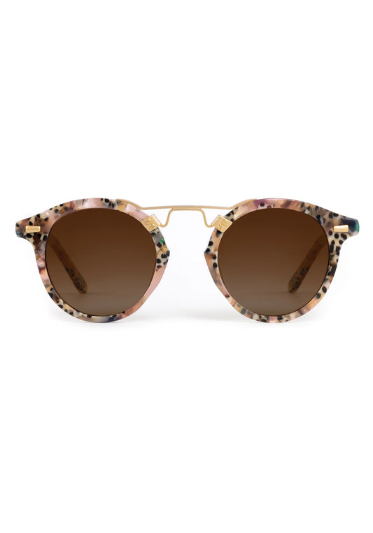 ST. LOUIS Pink Poppy 18k Polarized Sunglasses