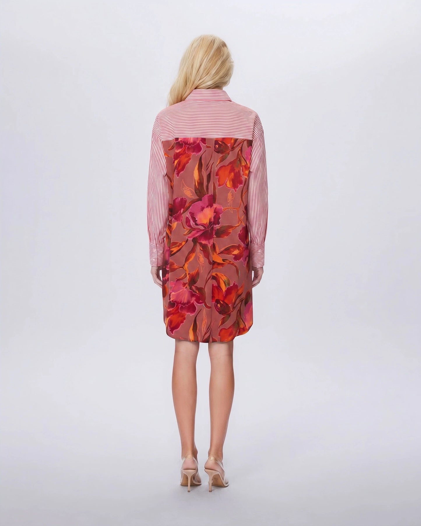 Echo Iris Print Back Shirtdress - Orion Bloom
