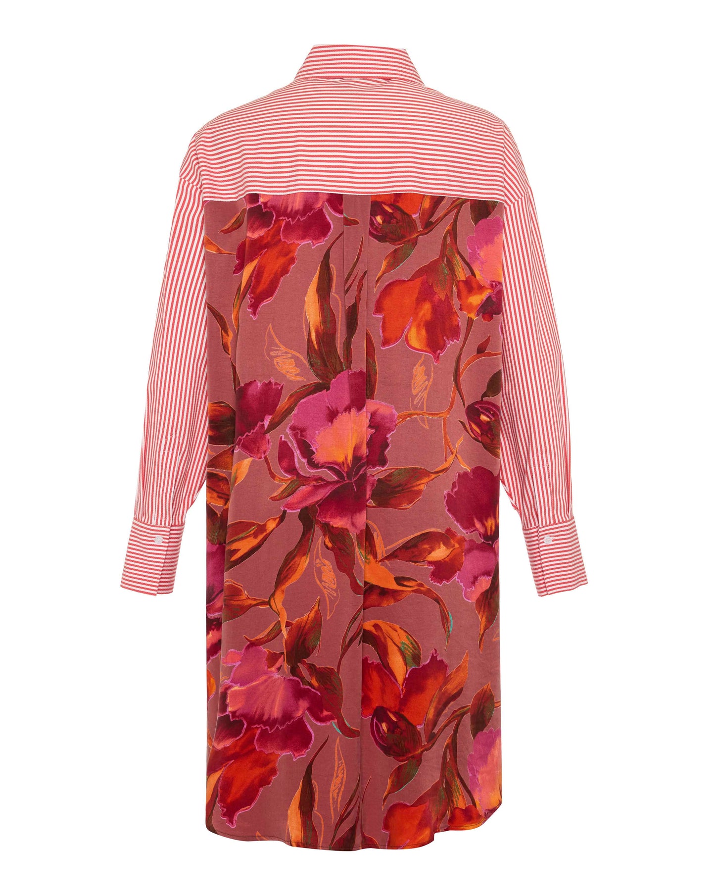 Echo Iris Print Back Shirtdress - Orion Bloom