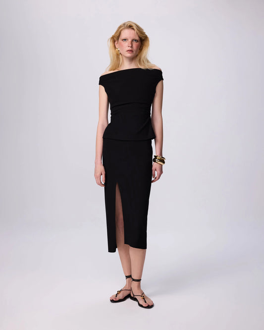 THETIS TECHNO PENCIL SKIRT