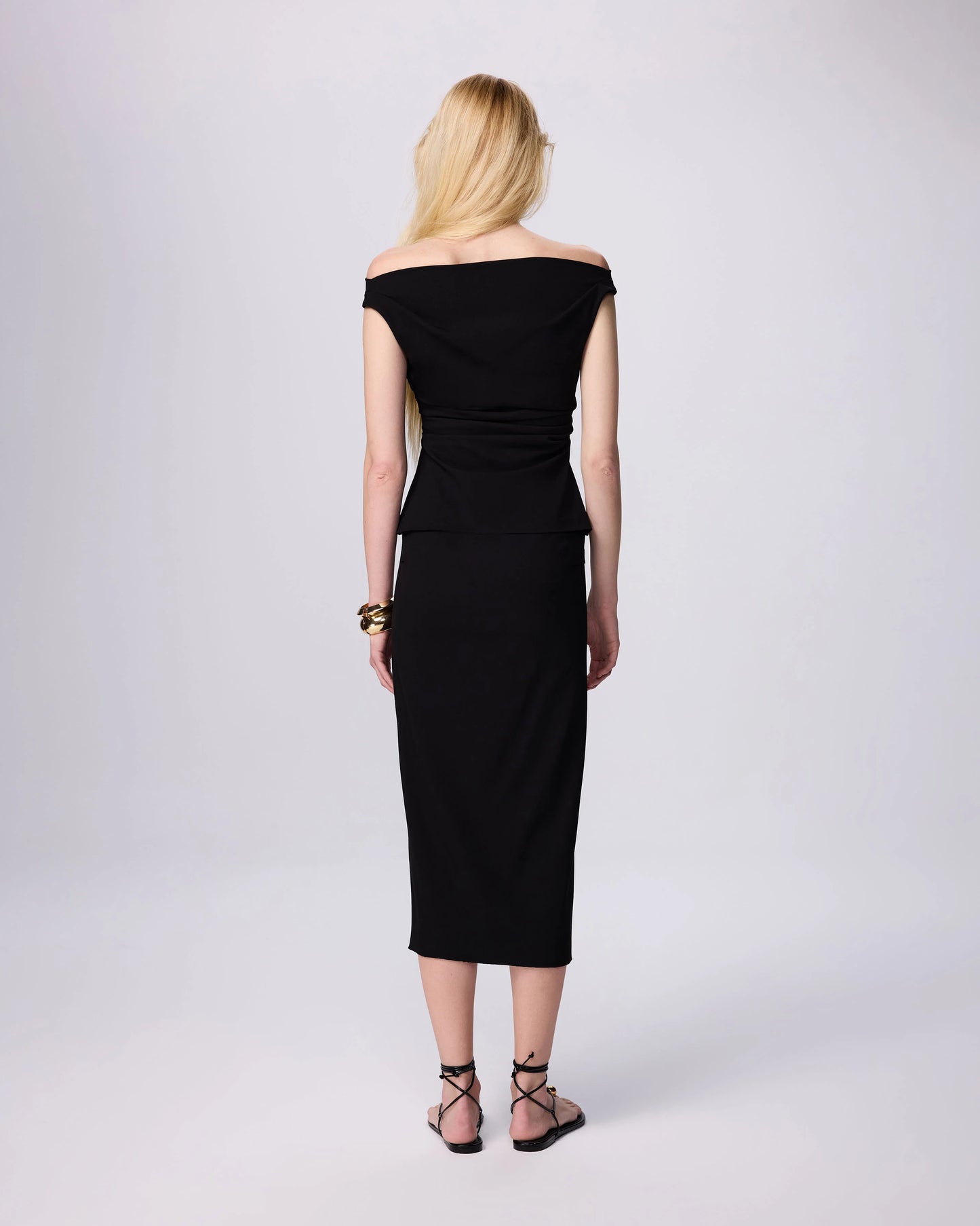 THETIS TECHNO PENCIL SKIRT