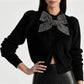 White Kitty Cardigan with Bow
