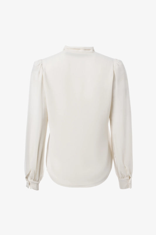 Tie neck long sleeve blouse
