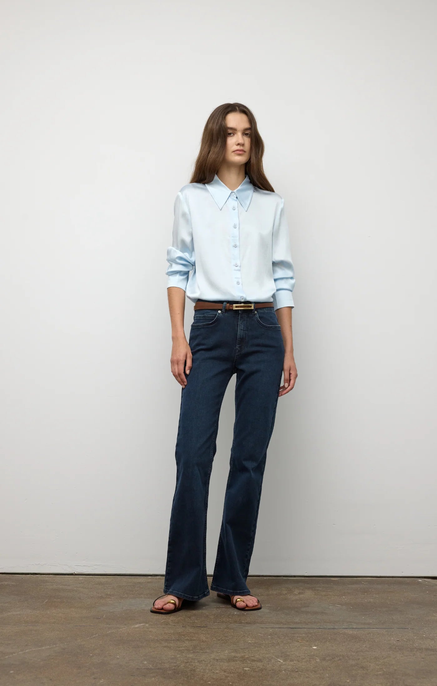Light Blue Silk Blouse