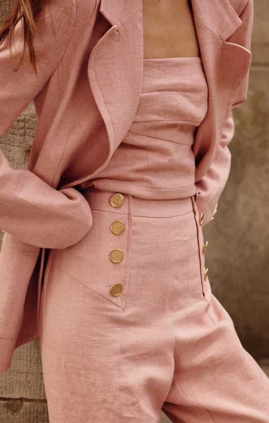 Pink Top With Detachable Straps