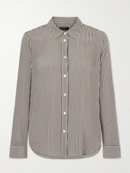 Brown Stripe Gaia Slim Shirt