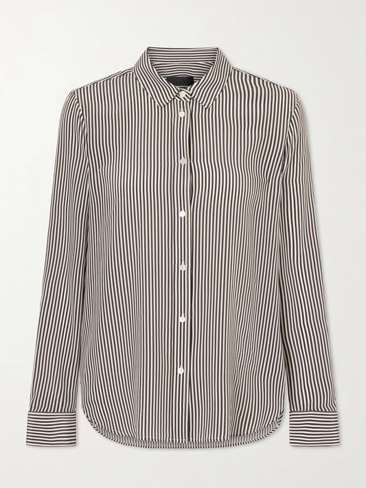 Brown Stripe Gaia Slim Shirt