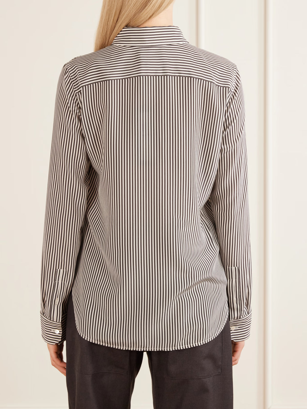 Brown Stripe Gaia Slim Shirt