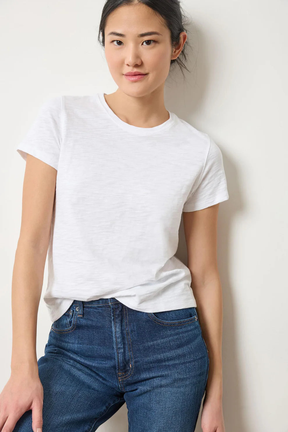 Short Sleeve Back Seam Crewneck
