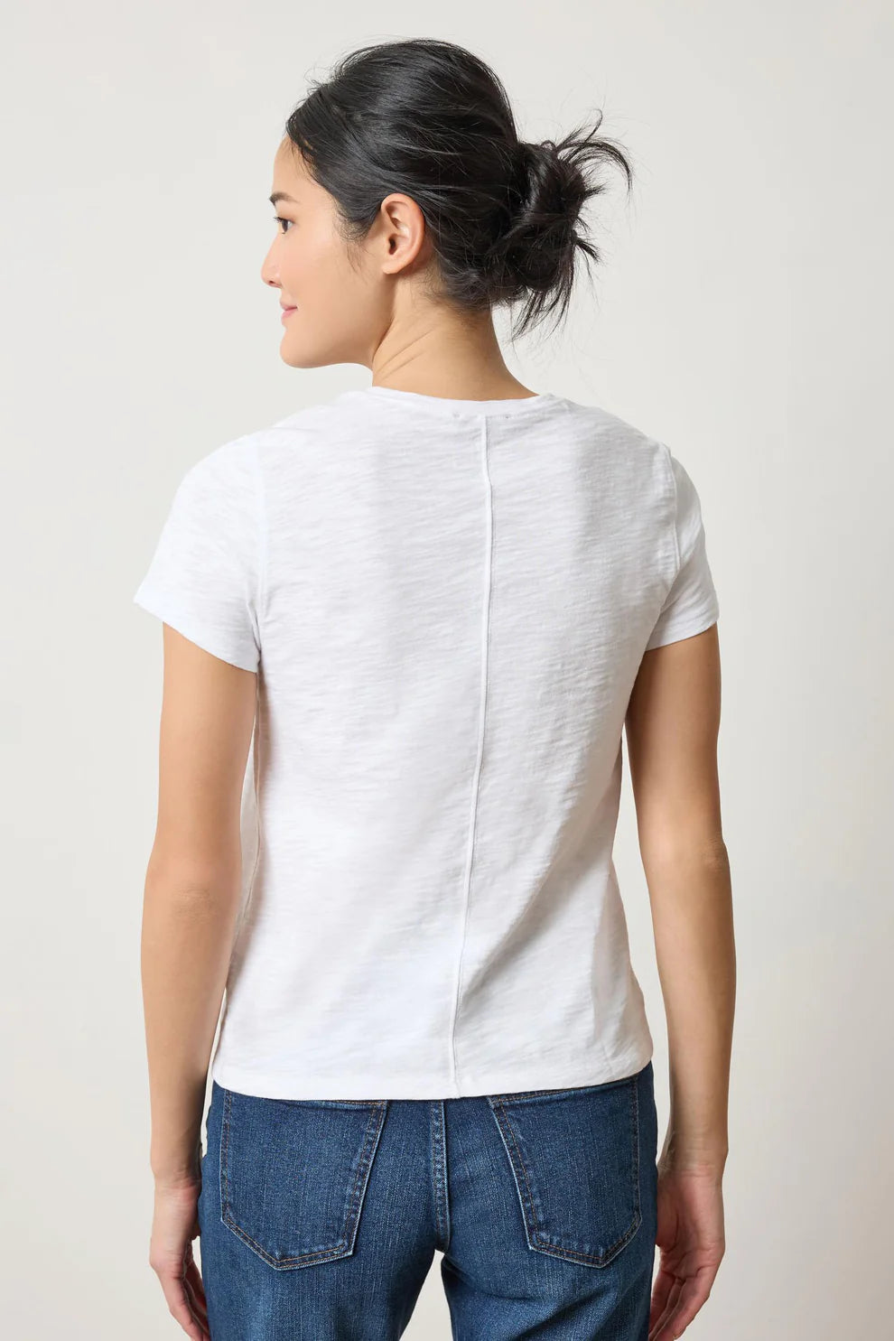 Short Sleeve Back Seam Crewneck