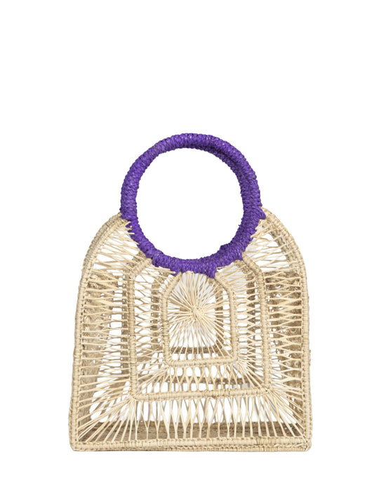 Olivia Mini Ring Handle Straw Bag