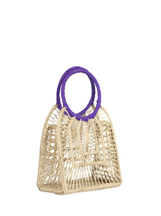 Olivia Mini Ring Handle Straw Bag