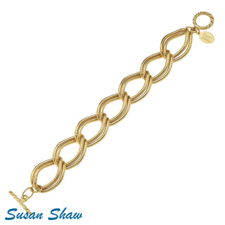 Gold Matte Lg Chain Bracelet