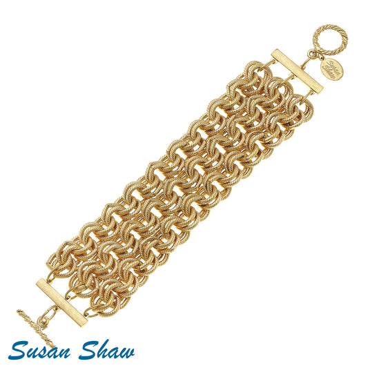 Gld Triple Row Bracelet