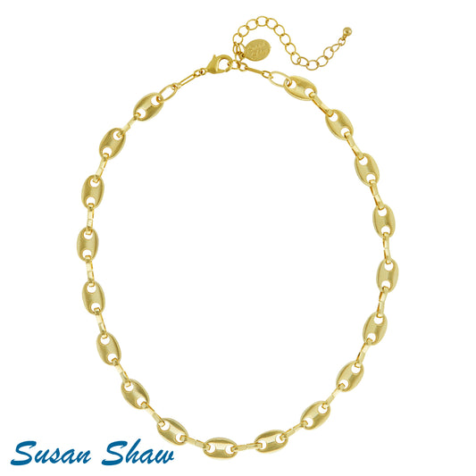 Gold Buckle Chain Necklace