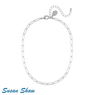 Silver Medium Paperclip Necklace