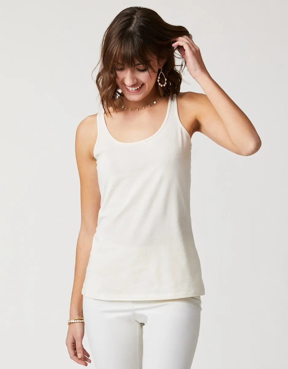 Skinny Strap Tank Ivory