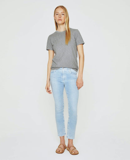 Mari Crop High Rise Straight Leg Jean