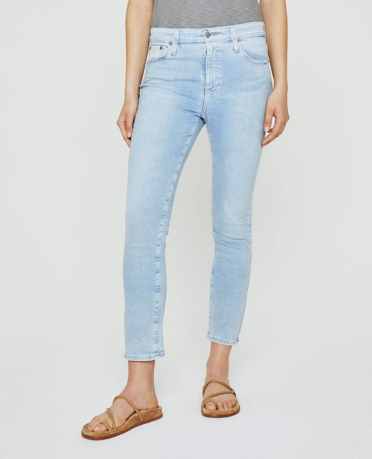 Mari Crop High Rise Straight Leg Jean
