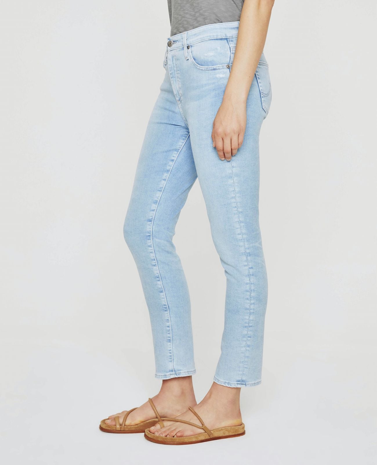 Mari Crop High Rise Straight Leg Jean
