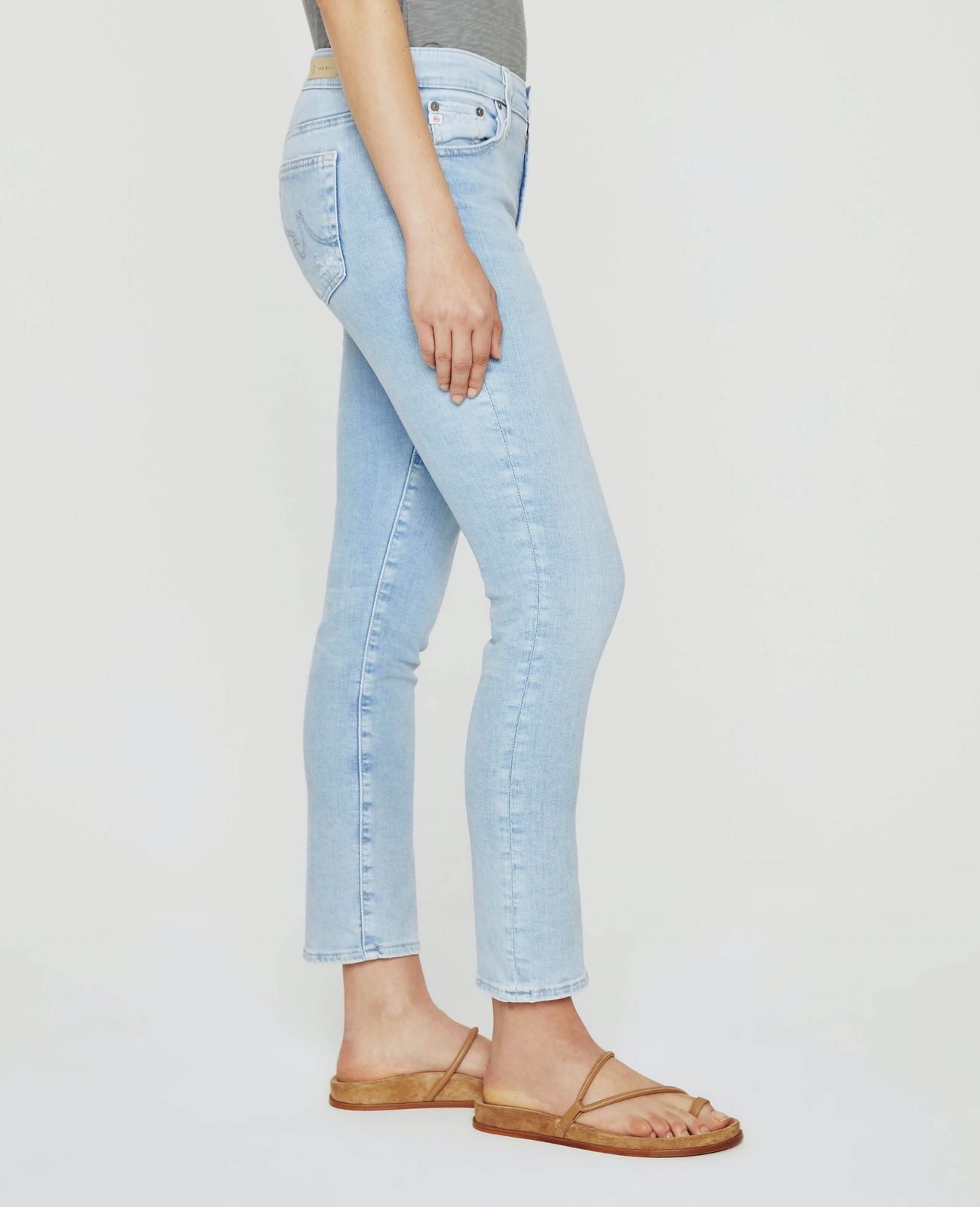 Mari Crop High Rise Straight Leg Jean