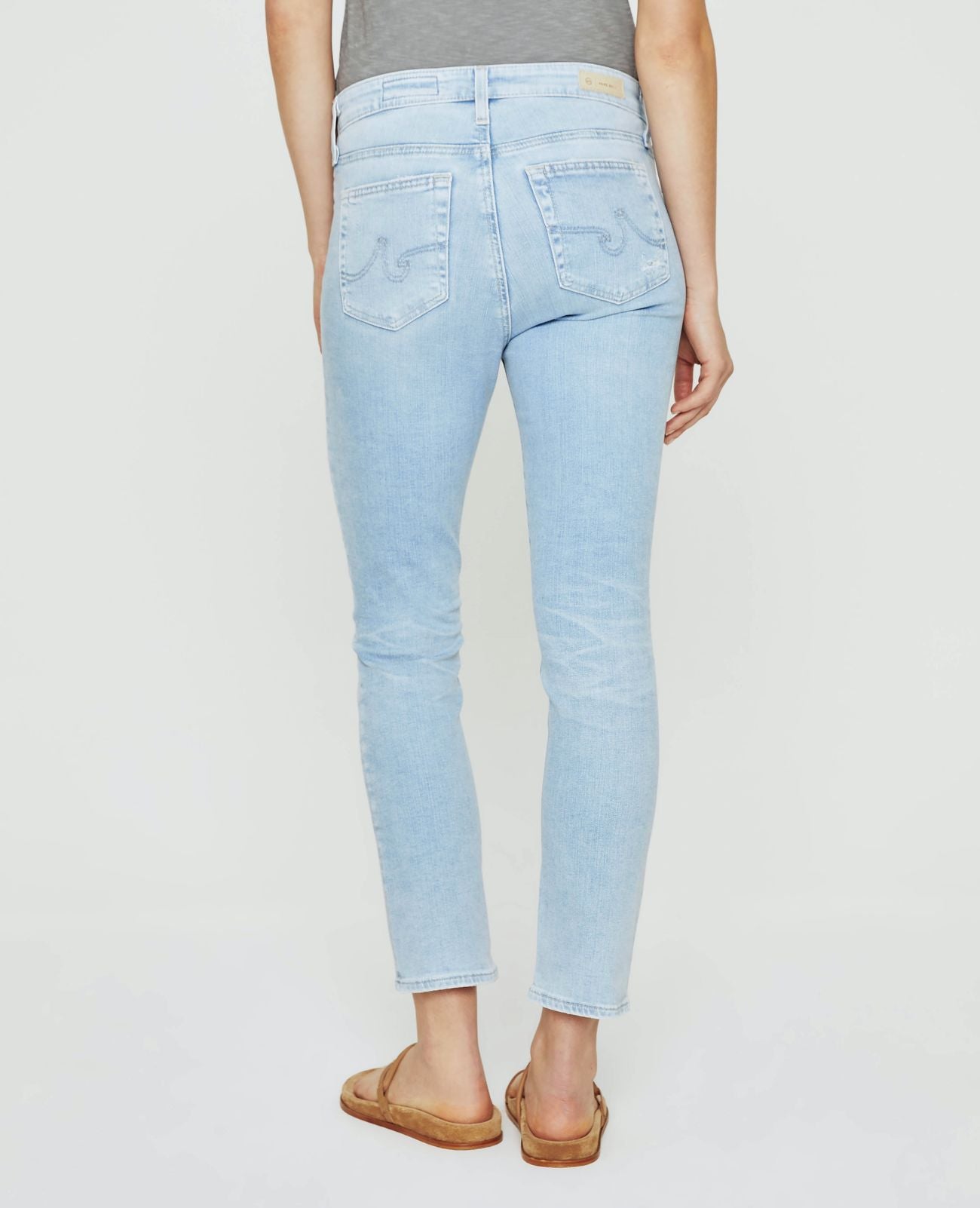 Mari Crop High Rise Straight Leg Jean