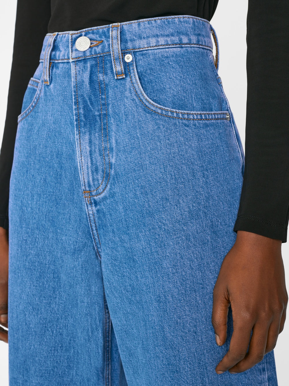 Rolled High Rise Wide Leg