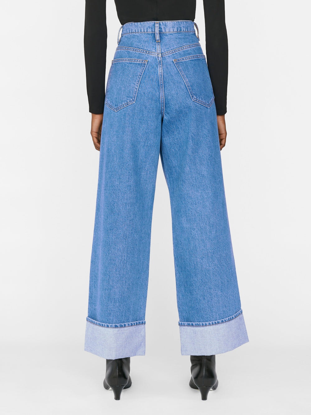 Rolled High Rise Wide Leg