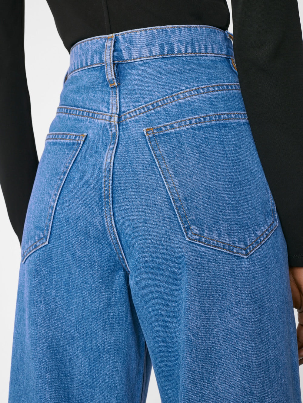 Rolled High Rise Wide Leg