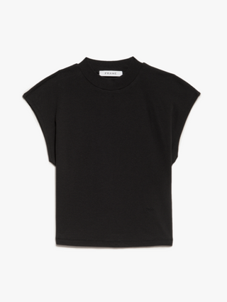 Cropped Mock Neck Tee